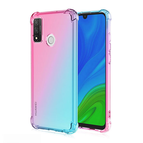 Silikon Hülle Handyhülle Ultra Dünn Schutzhülle Tasche Durchsichtig Transparent Farbverlauf H01 für Huawei Nova Lite 3 Plus Cyan