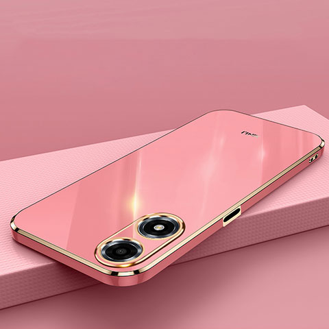 Silikon Hülle Handyhülle Ultra Dünn Schutzhülle Tasche Flexible mit Magnetisch Fingerring Ständer X03L für Oppo A2x 5G Pink