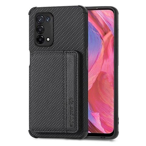 Silikon Hülle Handyhülle Ultra Dünn Schutzhülle Tasche Flexible mit Magnetisch S01D für Oppo A93 5G Schwarz