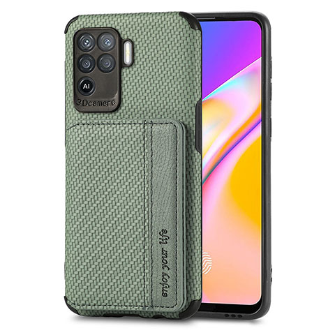 Silikon Hülle Handyhülle Ultra Dünn Schutzhülle Tasche Flexible mit Magnetisch S01D für Oppo A94 4G Grün