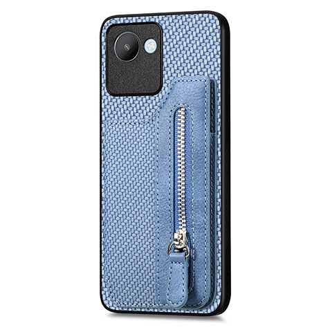 Silikon Hülle Handyhülle Ultra Dünn Schutzhülle Tasche Flexible mit Magnetisch S01D für Realme C30s Blau