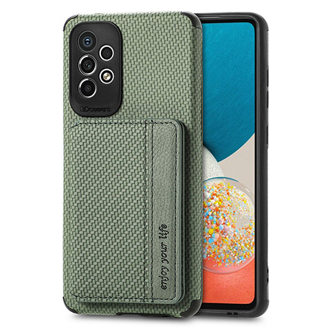 Silikon Hülle Handyhülle Ultra Dünn Schutzhülle Tasche Flexible mit Magnetisch S01D für Samsung Galaxy A53 5G Grün