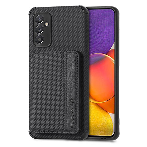 Silikon Hülle Handyhülle Ultra Dünn Schutzhülle Tasche Flexible mit Magnetisch S01D für Samsung Galaxy A54 5G Schwarz