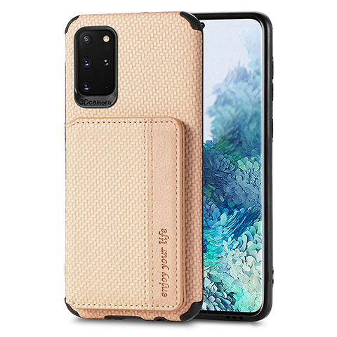 Silikon Hülle Handyhülle Ultra Dünn Schutzhülle Tasche Flexible mit Magnetisch S01D für Samsung Galaxy S20 Plus 5G Gold