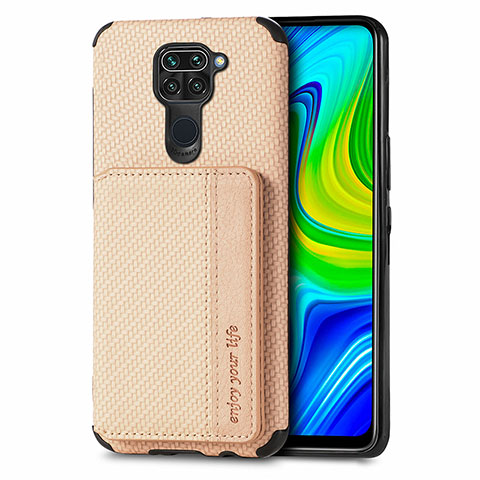 Silikon Hülle Handyhülle Ultra Dünn Schutzhülle Tasche Flexible mit Magnetisch S01D für Xiaomi Redmi Note 9 Gold