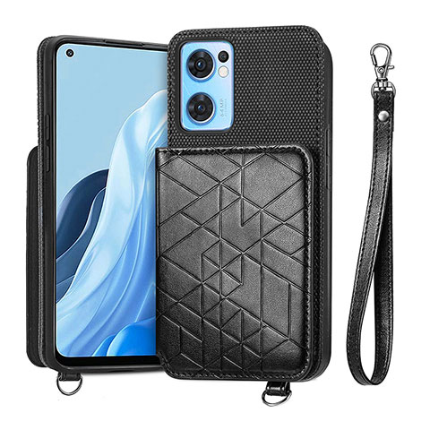 Silikon Hülle Handyhülle Ultra Dünn Schutzhülle Tasche Flexible mit Magnetisch S02D für Oppo Find X5 Lite 5G Schwarz