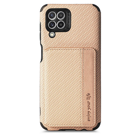 Silikon Hülle Handyhülle Ultra Dünn Schutzhülle Tasche Flexible mit Magnetisch S02D für Samsung Galaxy A22 4G Gold
