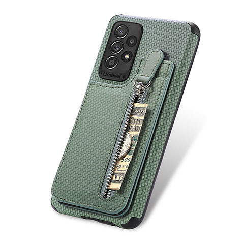 Silikon Hülle Handyhülle Ultra Dünn Schutzhülle Tasche Flexible mit Magnetisch S02D für Samsung Galaxy A72 5G Grün