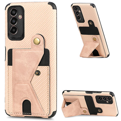 Silikon Hülle Handyhülle Ultra Dünn Schutzhülle Tasche Flexible mit Magnetisch S02D für Samsung Galaxy M13 4G Gold