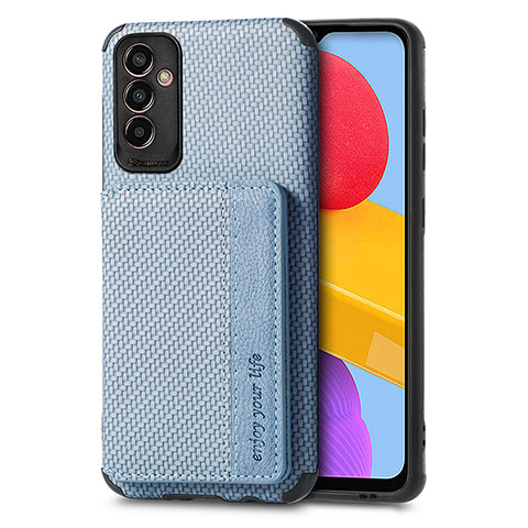 Silikon Hülle Handyhülle Ultra Dünn Schutzhülle Tasche Flexible mit Magnetisch S02D für Samsung Galaxy M13 5G Blau