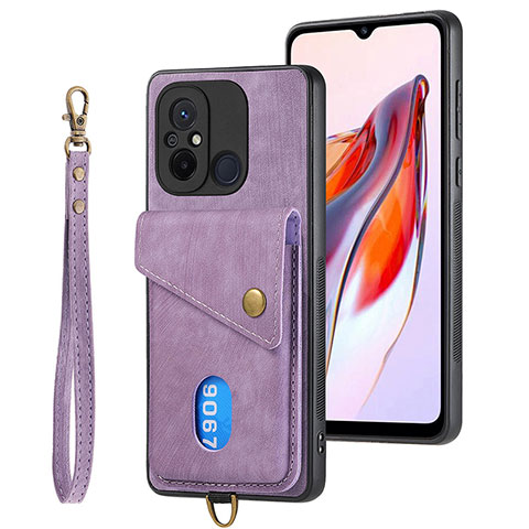 Silikon Hülle Handyhülle Ultra Dünn Schutzhülle Tasche Flexible mit Magnetisch S02D für Xiaomi Poco C55 Violett