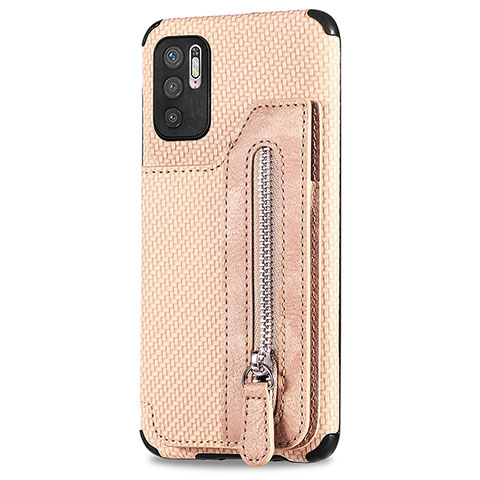 Silikon Hülle Handyhülle Ultra Dünn Schutzhülle Tasche Flexible mit Magnetisch S02D für Xiaomi POCO M3 Pro 5G Gold