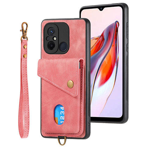 Silikon Hülle Handyhülle Ultra Dünn Schutzhülle Tasche Flexible mit Magnetisch S02D für Xiaomi Redmi 12C 4G Rosegold