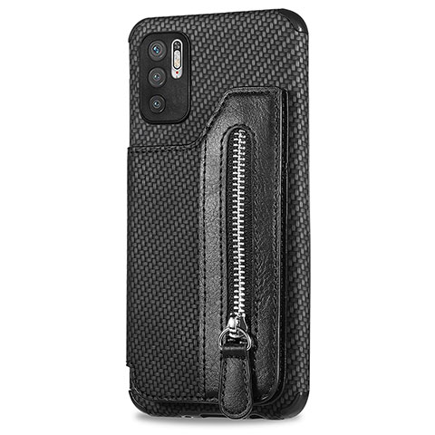 Silikon Hülle Handyhülle Ultra Dünn Schutzhülle Tasche Flexible mit Magnetisch S02D für Xiaomi Redmi Note 11 SE 5G Schwarz