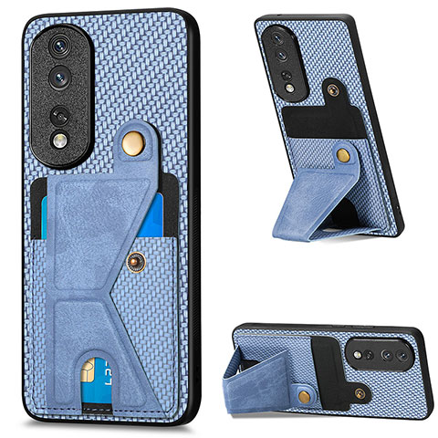 Silikon Hülle Handyhülle Ultra Dünn Schutzhülle Tasche Flexible mit Magnetisch S03D für Huawei Honor 80 Pro 5G Blau