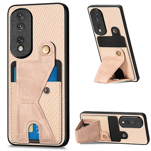 Silikon Hülle Handyhülle Ultra Dünn Schutzhülle Tasche Flexible mit Magnetisch S03D für Huawei Honor 80 Pro 5G Gold