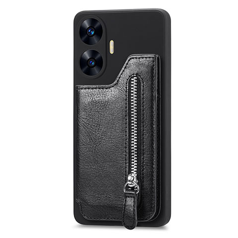 Silikon Hülle Handyhülle Ultra Dünn Schutzhülle Tasche Flexible mit Magnetisch S03D für Realme C55 Schwarz