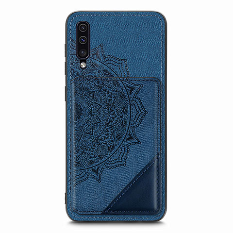 Silikon Hülle Handyhülle Ultra Dünn Schutzhülle Tasche Flexible mit Magnetisch S03D für Samsung Galaxy A30S Blau
