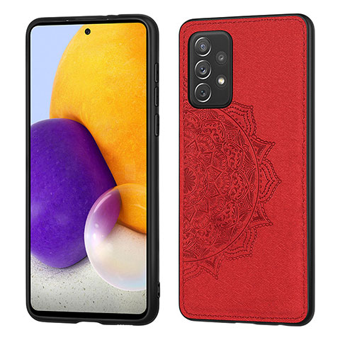 Silikon Hülle Handyhülle Ultra Dünn Schutzhülle Tasche Flexible mit Magnetisch S03D für Samsung Galaxy A52 5G Rot