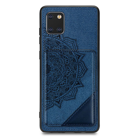 Silikon Hülle Handyhülle Ultra Dünn Schutzhülle Tasche Flexible mit Magnetisch S03D für Samsung Galaxy A81 Blau