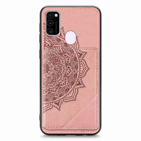 Silikon Hülle Handyhülle Ultra Dünn Schutzhülle Tasche Flexible mit Magnetisch S03D für Samsung Galaxy M30s Rosegold