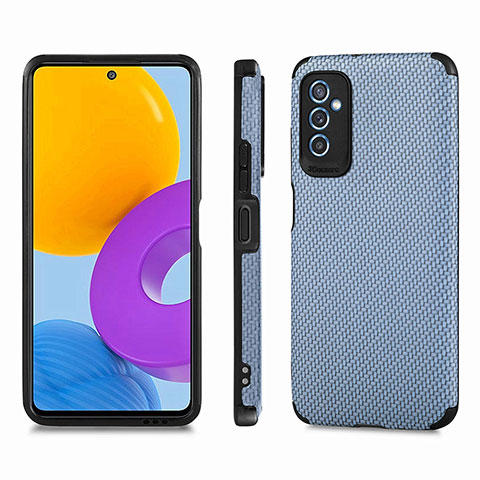 Silikon Hülle Handyhülle Ultra Dünn Schutzhülle Tasche Flexible mit Magnetisch S03D für Samsung Galaxy M52 5G Blau