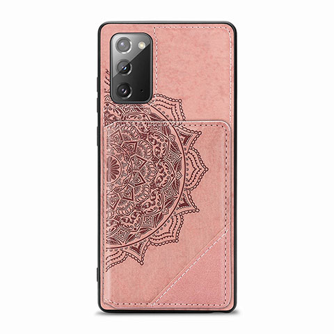 Silikon Hülle Handyhülle Ultra Dünn Schutzhülle Tasche Flexible mit Magnetisch S03D für Samsung Galaxy Note 20 5G Rosegold