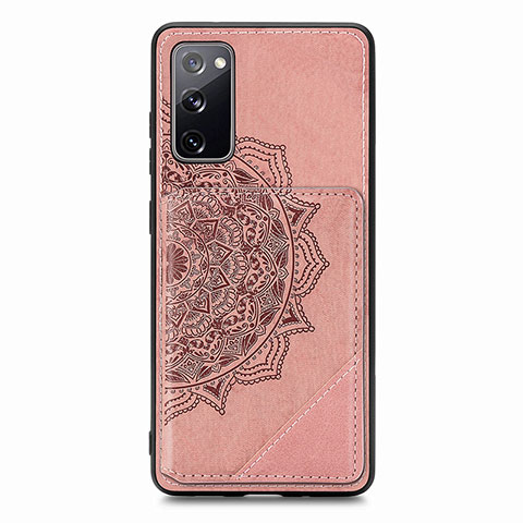 Silikon Hülle Handyhülle Ultra Dünn Schutzhülle Tasche Flexible mit Magnetisch S03D für Samsung Galaxy S20 FE 5G Rosegold