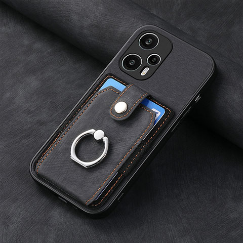 Silikon Hülle Handyhülle Ultra Dünn Schutzhülle Tasche Flexible mit Magnetisch S03D für Xiaomi Redmi Note 12 Turbo 5G Schwarz