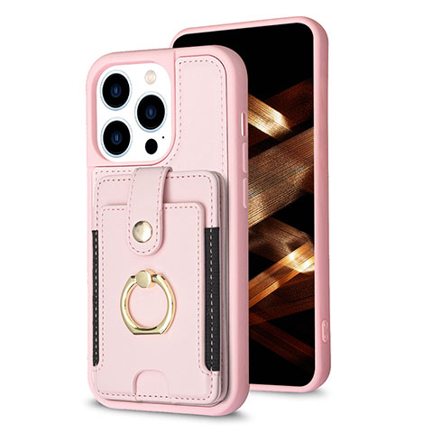 Silikon Hülle Handyhülle Ultra Dünn Schutzhülle Tasche Flexible mit Magnetisch S04D für Apple iPhone 13 Pro Max Rosegold