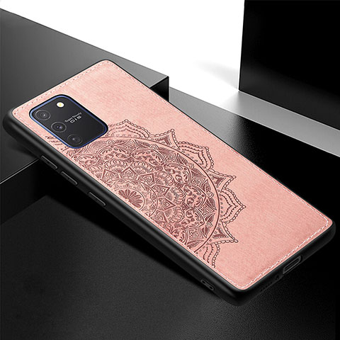 Silikon Hülle Handyhülle Ultra Dünn Schutzhülle Tasche Flexible mit Magnetisch S04D für Samsung Galaxy S10 Lite Rosegold