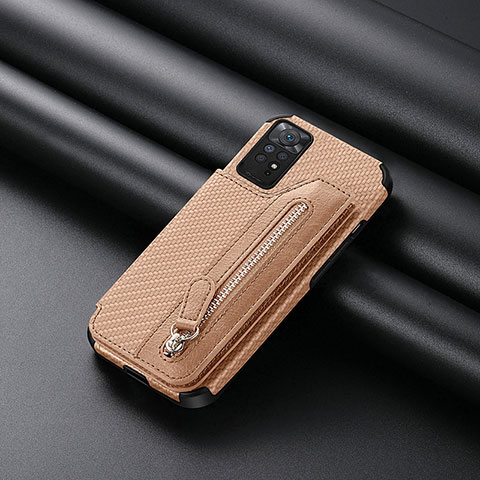 Silikon Hülle Handyhülle Ultra Dünn Schutzhülle Tasche Flexible mit Magnetisch S04D für Xiaomi Redmi Note 12 Pro 4G Gold