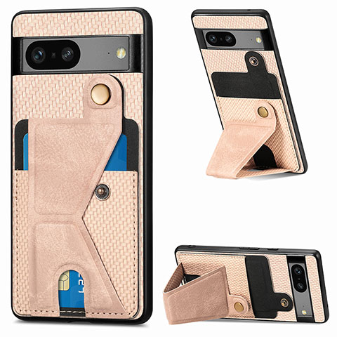 Silikon Hülle Handyhülle Ultra Dünn Schutzhülle Tasche Flexible mit Magnetisch S05D für Google Pixel 7a 5G Gold