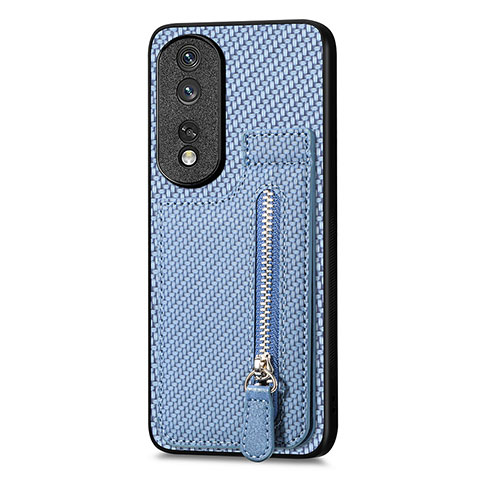 Silikon Hülle Handyhülle Ultra Dünn Schutzhülle Tasche Flexible mit Magnetisch S05D für Huawei Honor 80 Pro 5G Blau