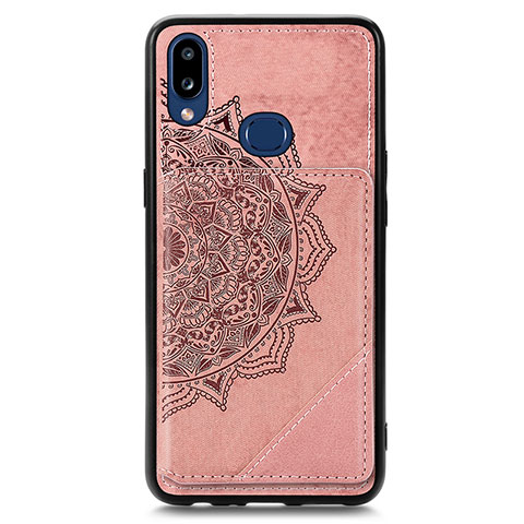 Silikon Hülle Handyhülle Ultra Dünn Schutzhülle Tasche Flexible mit Magnetisch S05D für Samsung Galaxy A10s Rosegold