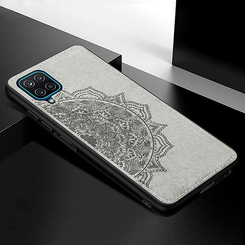 Silikon Hülle Handyhülle Ultra Dünn Schutzhülle Tasche Flexible mit Magnetisch S05D für Samsung Galaxy A12 5G Grau