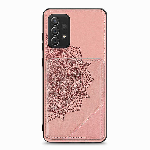 Silikon Hülle Handyhülle Ultra Dünn Schutzhülle Tasche Flexible mit Magnetisch S05D für Samsung Galaxy A52 4G Rosegold