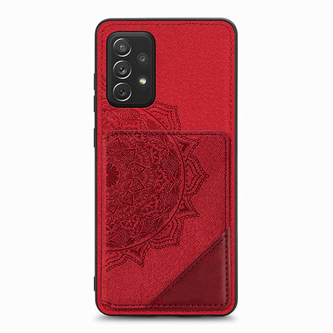 Silikon Hülle Handyhülle Ultra Dünn Schutzhülle Tasche Flexible mit Magnetisch S05D für Samsung Galaxy A52 4G Rot