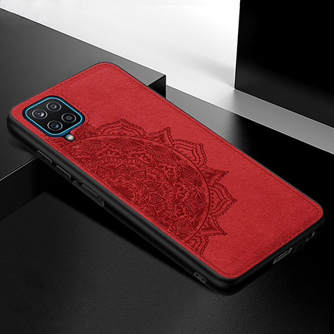 Silikon Hülle Handyhülle Ultra Dünn Schutzhülle Tasche Flexible mit Magnetisch S05D für Samsung Galaxy F12 Rot