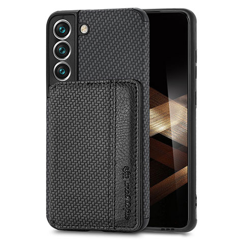 Silikon Hülle Handyhülle Ultra Dünn Schutzhülle Tasche Flexible mit Magnetisch S05D für Samsung Galaxy S24 5G Schwarz