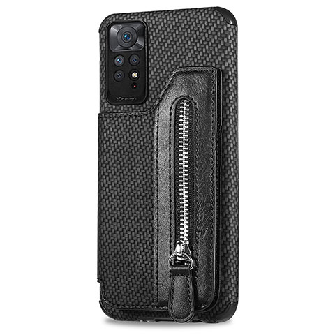 Silikon Hülle Handyhülle Ultra Dünn Schutzhülle Tasche Flexible mit Magnetisch S05D für Xiaomi Redmi Note 11 Pro 5G Schwarz