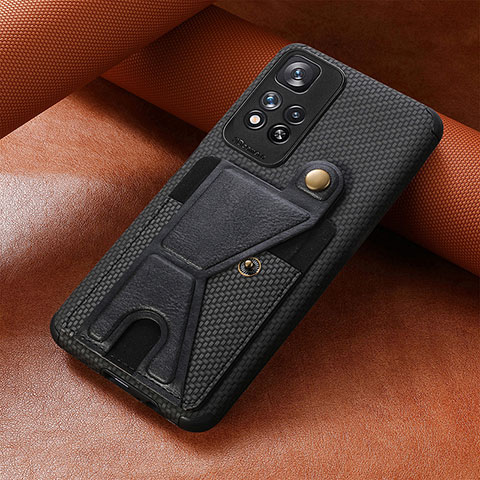 Silikon Hülle Handyhülle Ultra Dünn Schutzhülle Tasche Flexible mit Magnetisch S06D für Xiaomi Poco X4 NFC Schwarz
