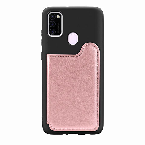 Silikon Hülle Handyhülle Ultra Dünn Schutzhülle Tasche Flexible mit Magnetisch S08D für Samsung Galaxy M30s Rosegold