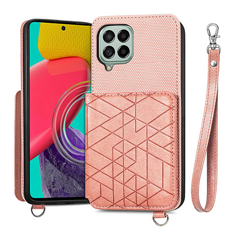 Silikon Hülle Handyhülle Ultra Dünn Schutzhülle Tasche Flexible mit Magnetisch S08D für Samsung Galaxy M53 5G Rosa