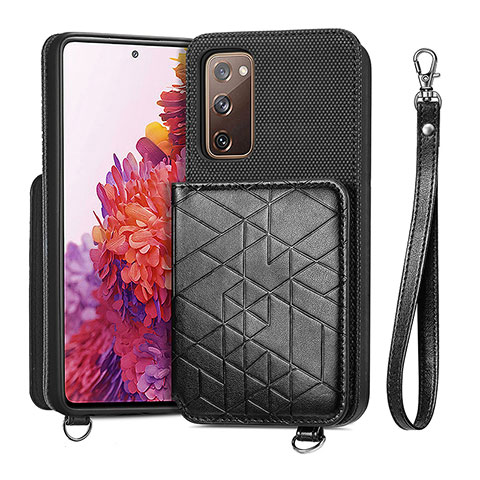 Silikon Hülle Handyhülle Ultra Dünn Schutzhülle Tasche Flexible mit Magnetisch S08D für Samsung Galaxy S20 FE 4G Schwarz