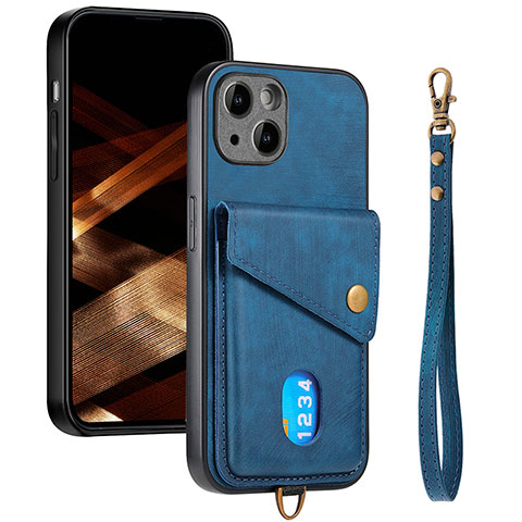 Silikon Hülle Handyhülle Ultra Dünn Schutzhülle Tasche Flexible mit Magnetisch S09D für Apple iPhone 13 Blau