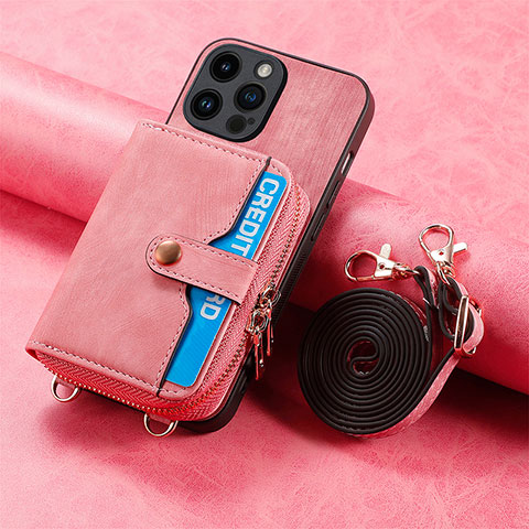 Silikon Hülle Handyhülle Ultra Dünn Schutzhülle Tasche Flexible mit Magnetisch S09D für Apple iPhone 13 Pro Rot