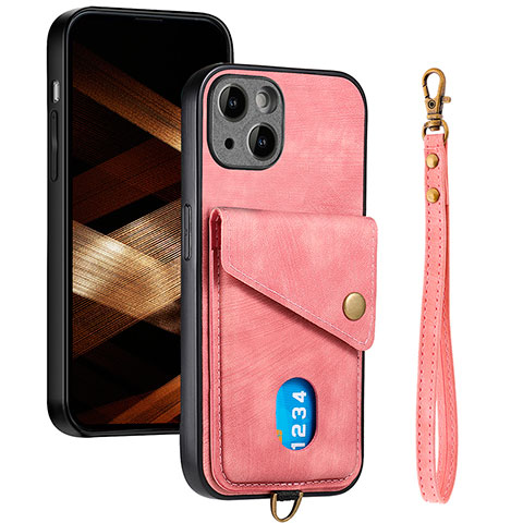 Silikon Hülle Handyhülle Ultra Dünn Schutzhülle Tasche Flexible mit Magnetisch S09D für Apple iPhone 14 Plus Rot