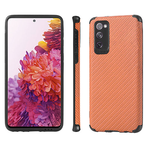 Silikon Hülle Handyhülle Ultra Dünn Schutzhülle Tasche Flexible mit Magnetisch S09D für Samsung Galaxy S20 Lite 5G Orange