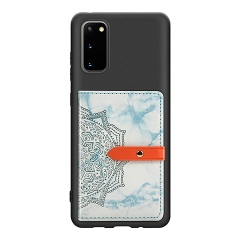 Silikon Hülle Handyhülle Ultra Dünn Schutzhülle Tasche Flexible mit Magnetisch S10D für Samsung Galaxy S20 5G Blau